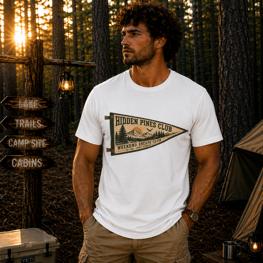 Weekend Escape Club Vintage Camping T-Shirt
