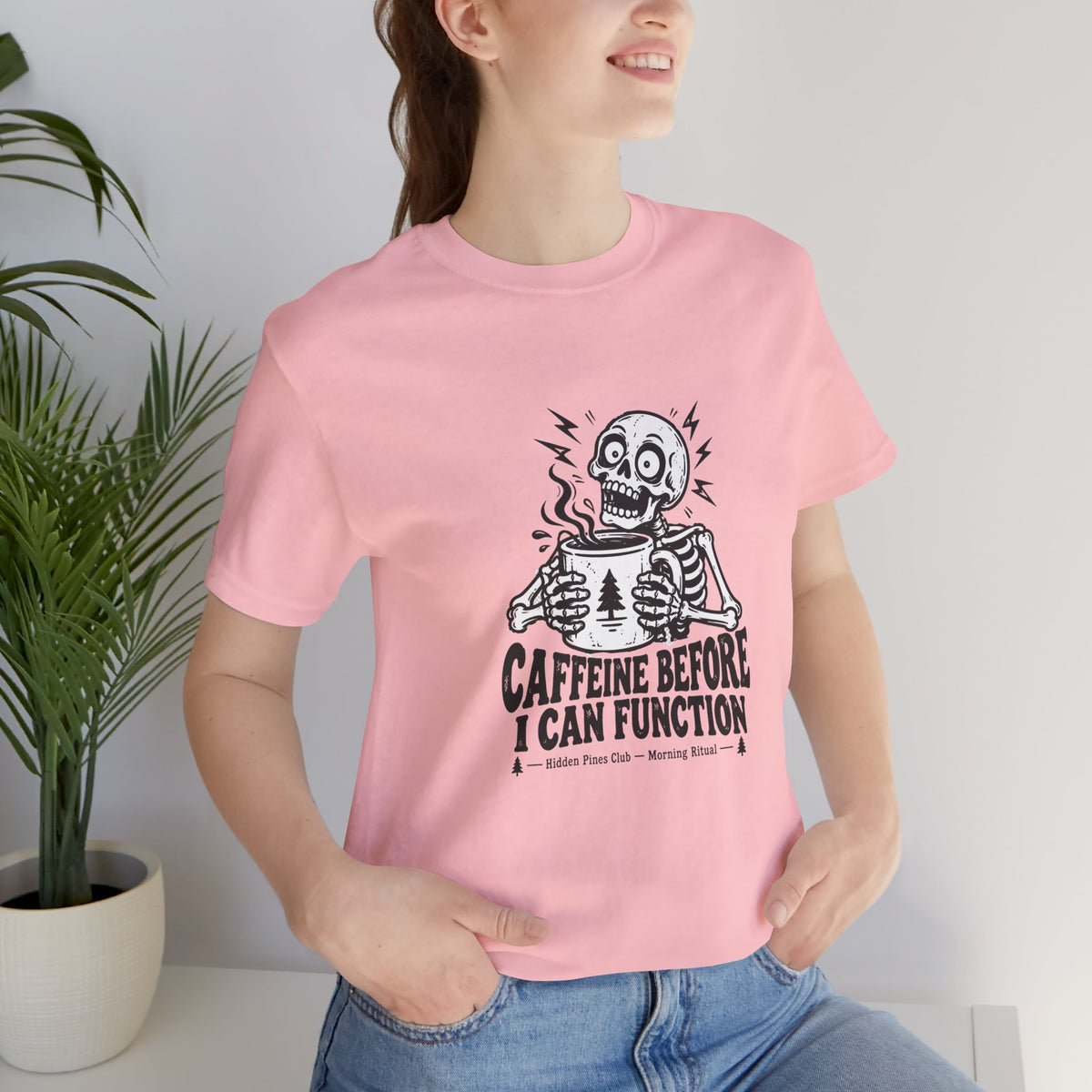 Caffeine Before Skeleton T-Shirt
