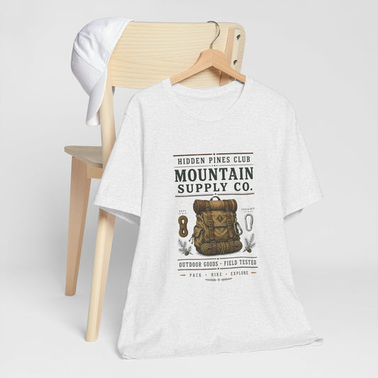 Mountain Supply Co. Outdoor T-Shirt | Vintage Hiking & Camping Backpack Tee