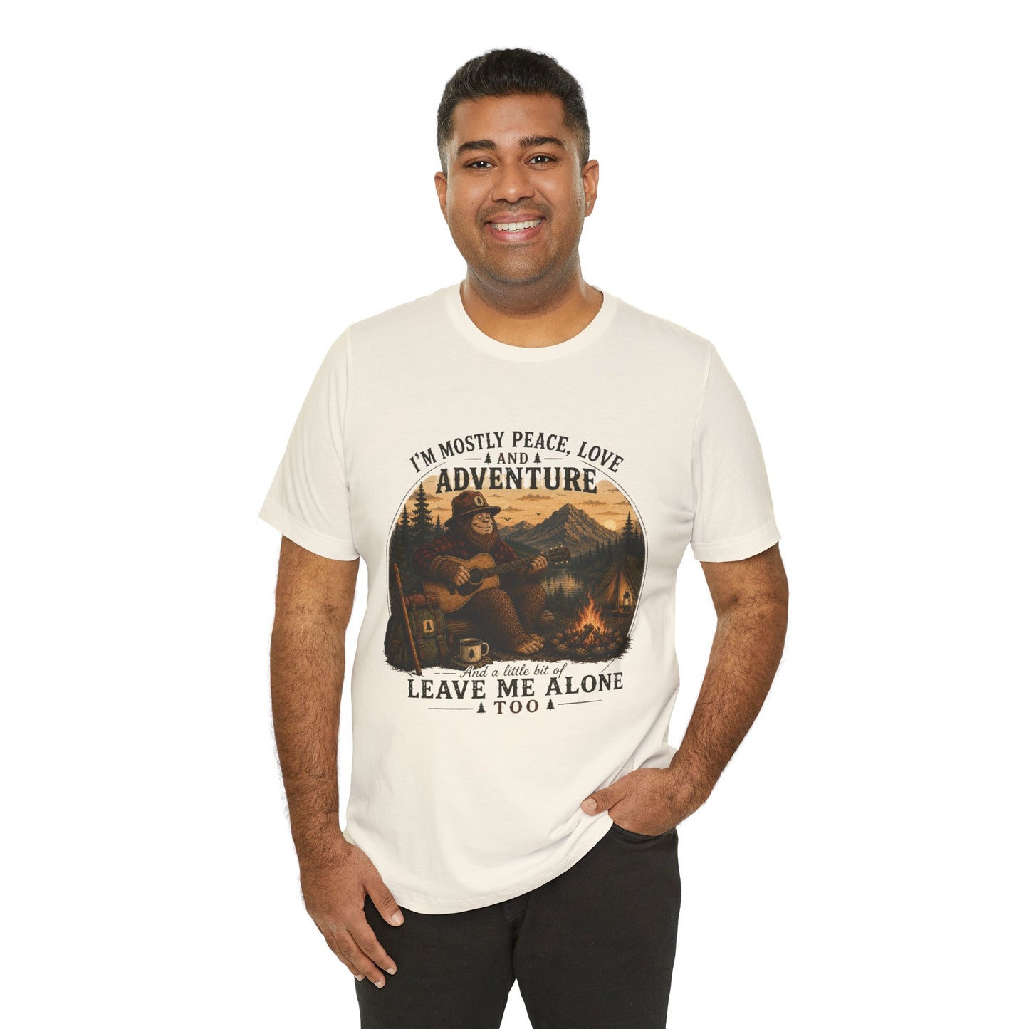 Mostly Peace, Love & Adventure Bigfoot Tee