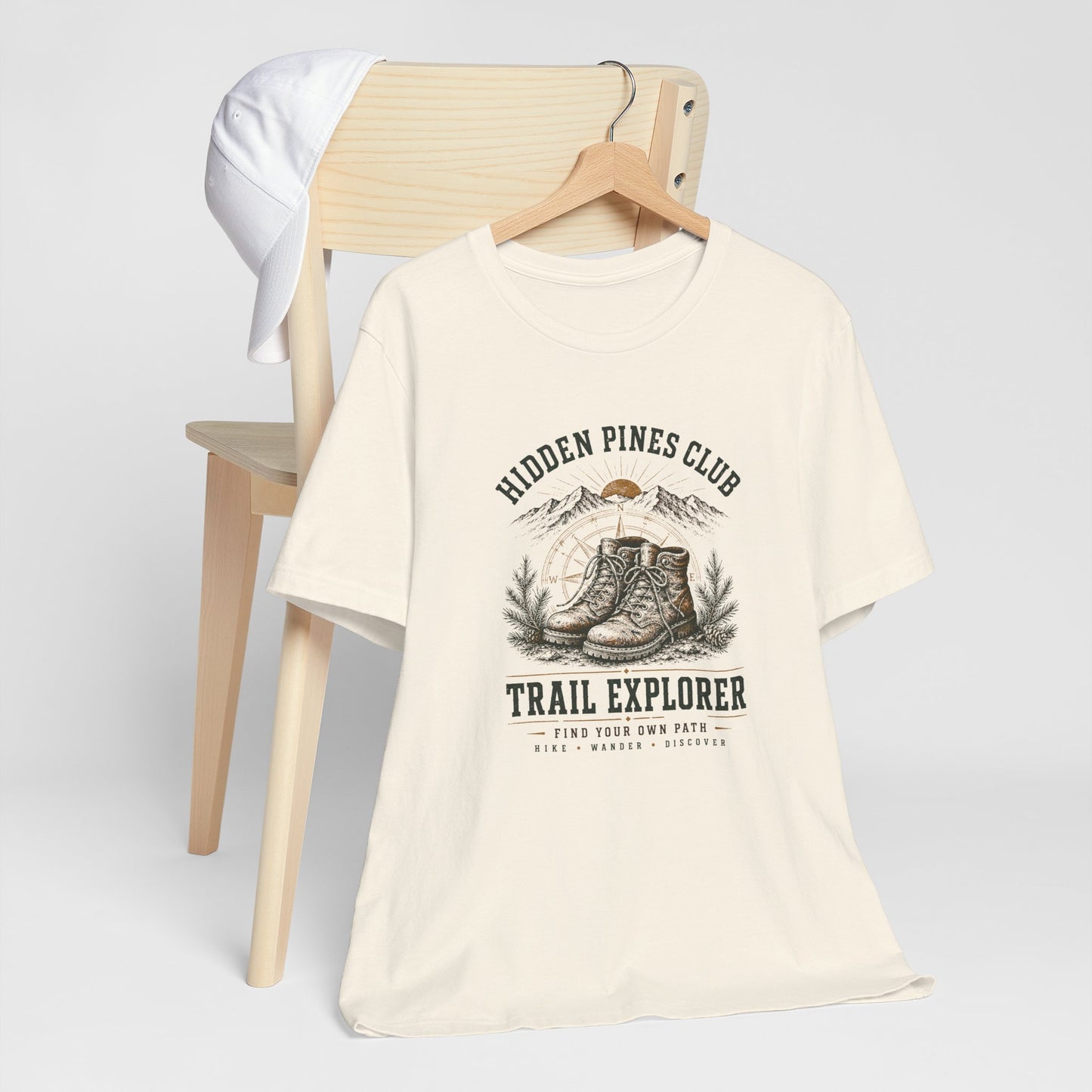 Trail Explorer Hiking T-Shirt | Vintage Outdoor Adventure Graphic Tee
