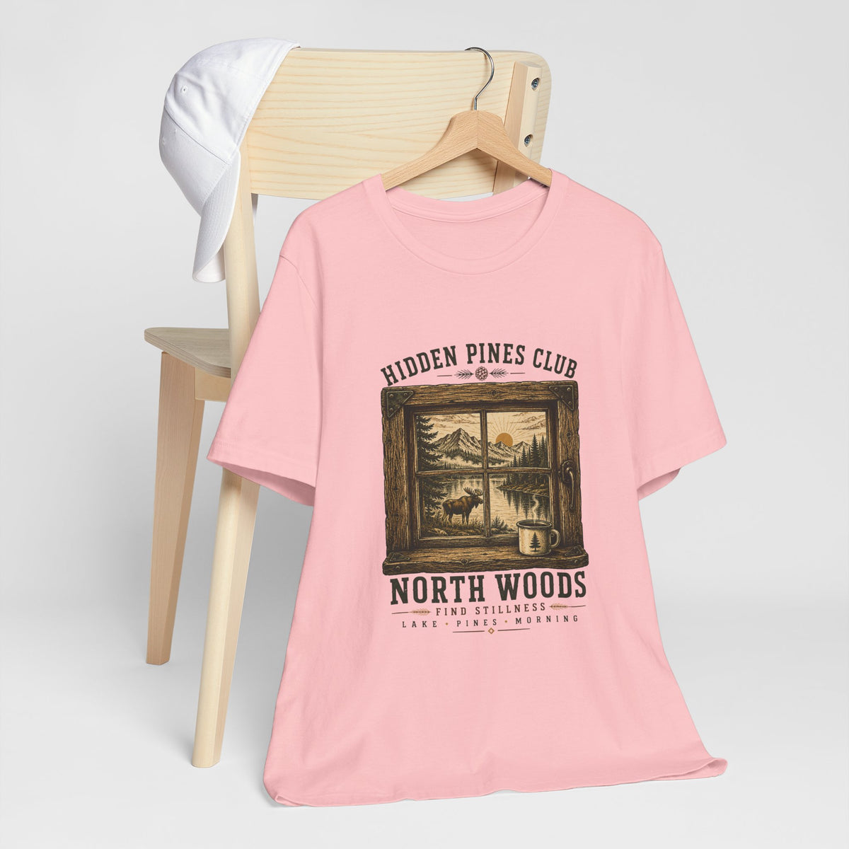 North Woods Vintage Outdoor T-Shirt | Cabin & Lake Nature Graphic Tee