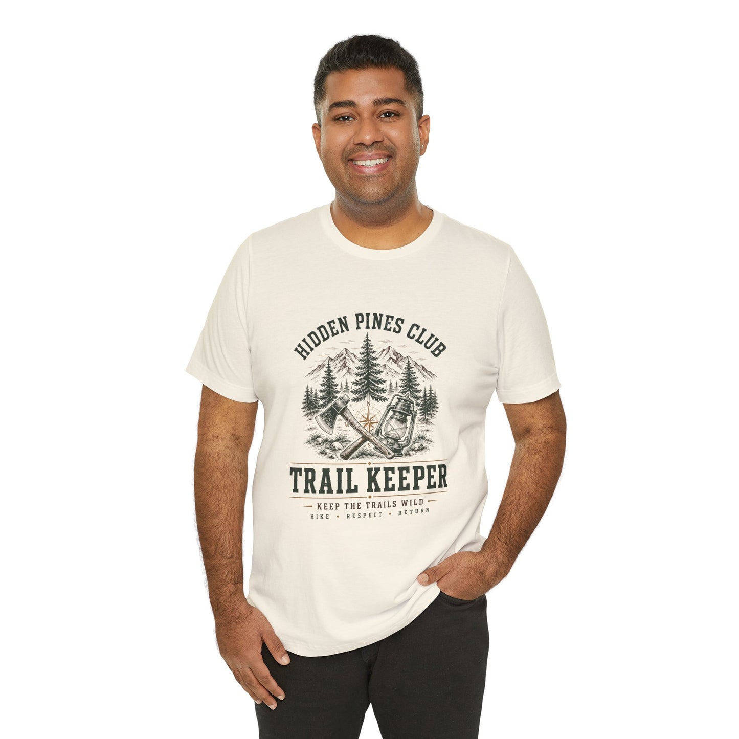 Trail Keeper Vintage Outdoor T-Shirt | Hidden Pines Club Adventure Tee