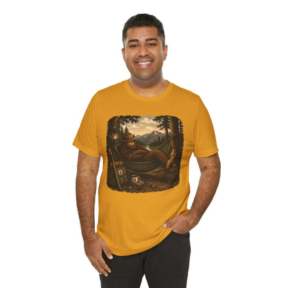 Relaxing Bigfoot Camping T-Shirt | Vintage Nature Adventure Tee