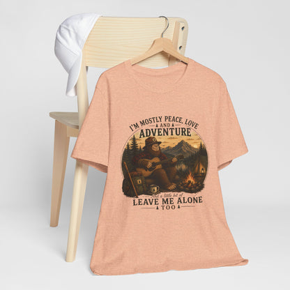 Mostly Peace, Love & Adventure Bigfoot Tee