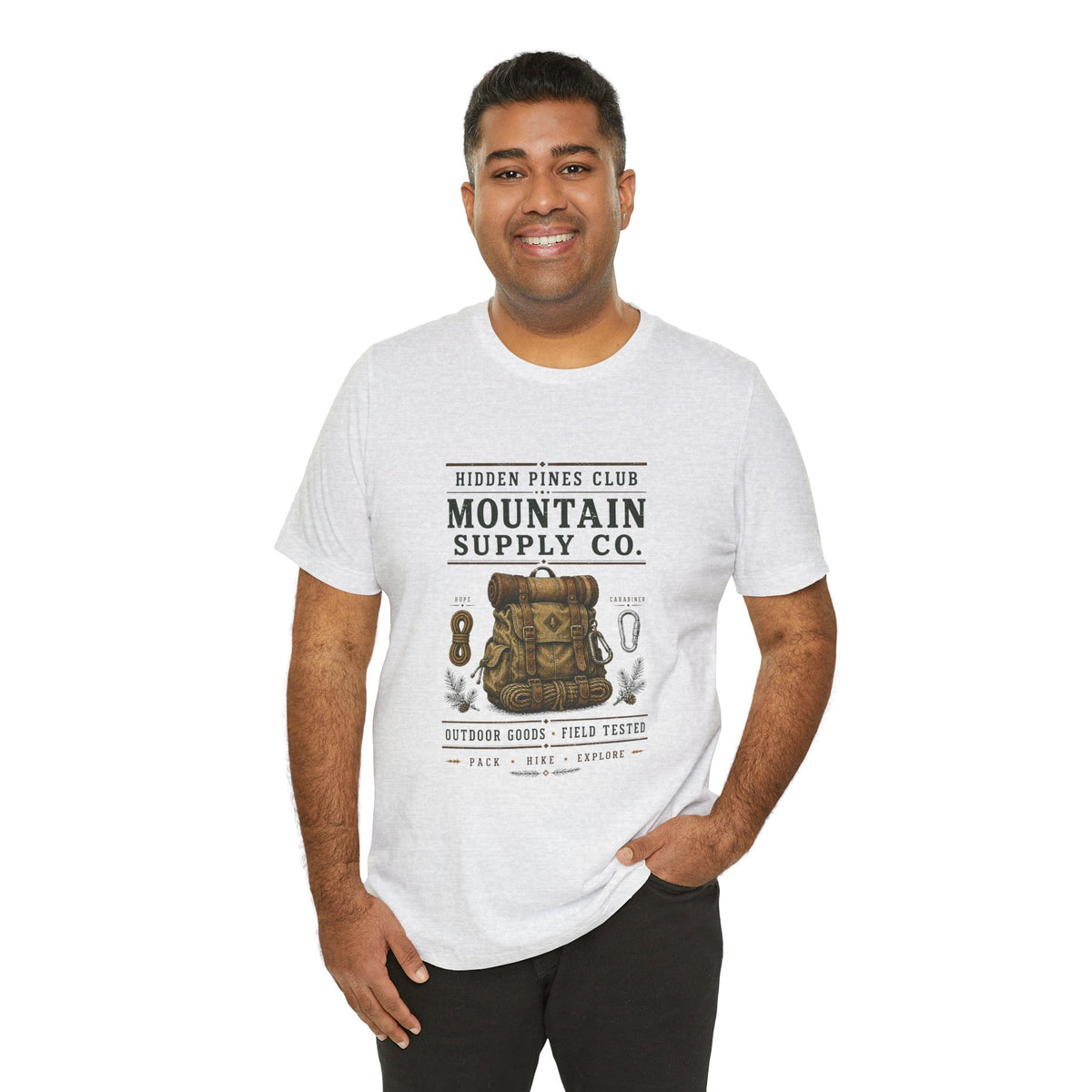 Mountain Supply Co. Outdoor T-Shirt | Vintage Hiking & Camping Backpack Tee