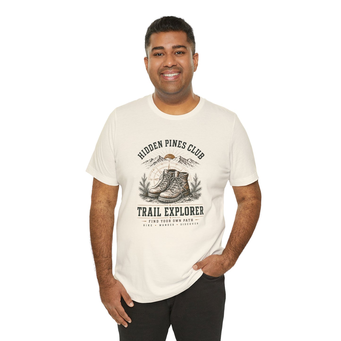 Trail Explorer Hiking T-Shirt | Vintage Outdoor Adventure Graphic Tee