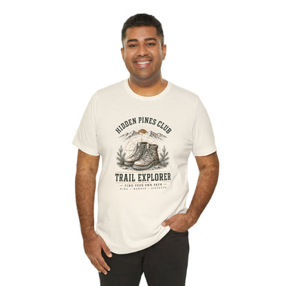 Trail Explorer Hiking T-Shirt | Vintage Outdoor Adventure Graphic Tee
