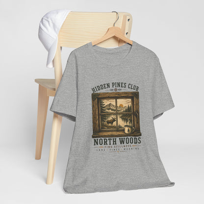 North Woods Vintage Outdoor T-Shirt | Cabin & Lake Nature Graphic Tee