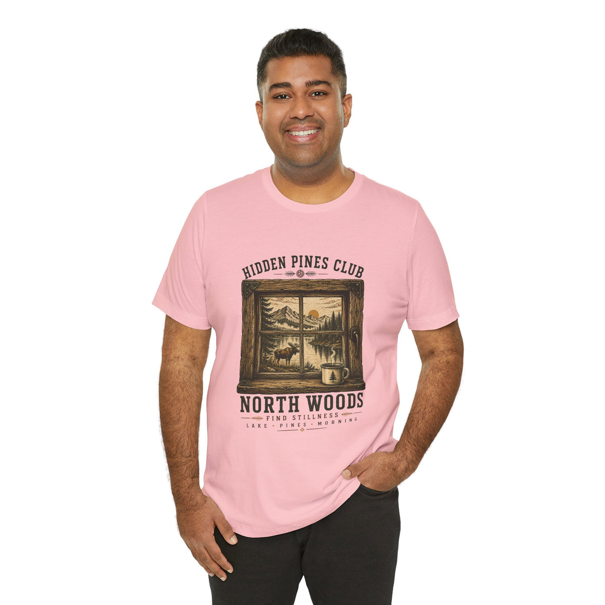North Woods Vintage Outdoor T-Shirt | Cabin & Lake Nature Graphic Tee