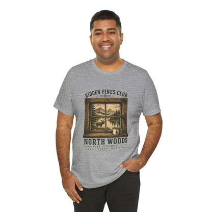 North Woods Vintage Outdoor T-Shirt | Cabin & Lake Nature Graphic Tee
