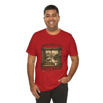 North Woods Vintage Outdoor T-Shirt | Cabin & Lake Nature Graphic Tee