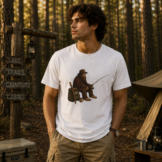 Bigfoot Fishing T-Shirt