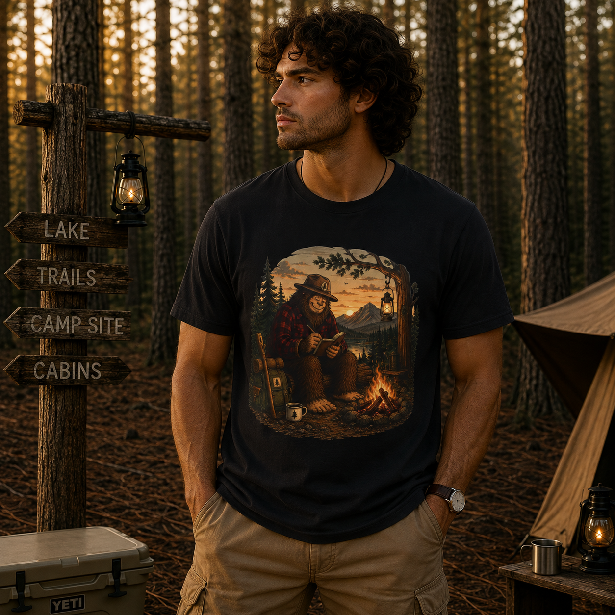 Campfire Bear T-Shirt