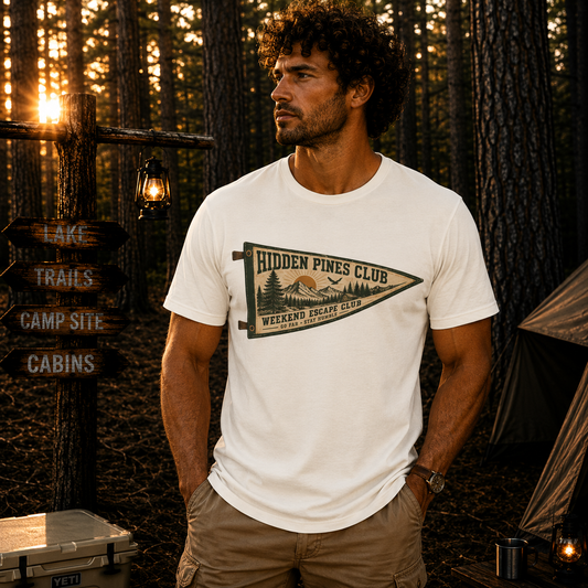 Weekend Escape Club Vintage Camping T-Shirt