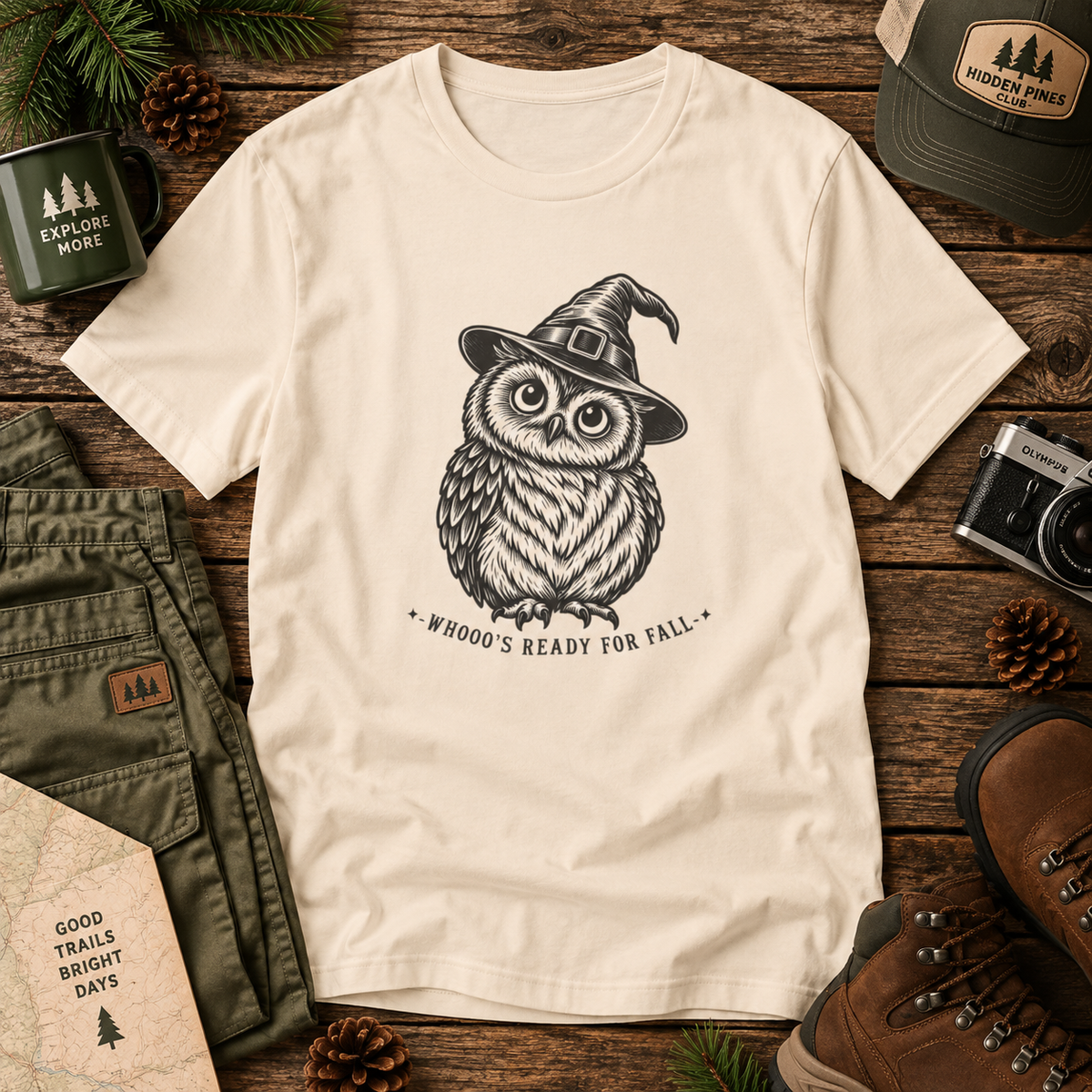 Witch Owl Halloween T-Shirt