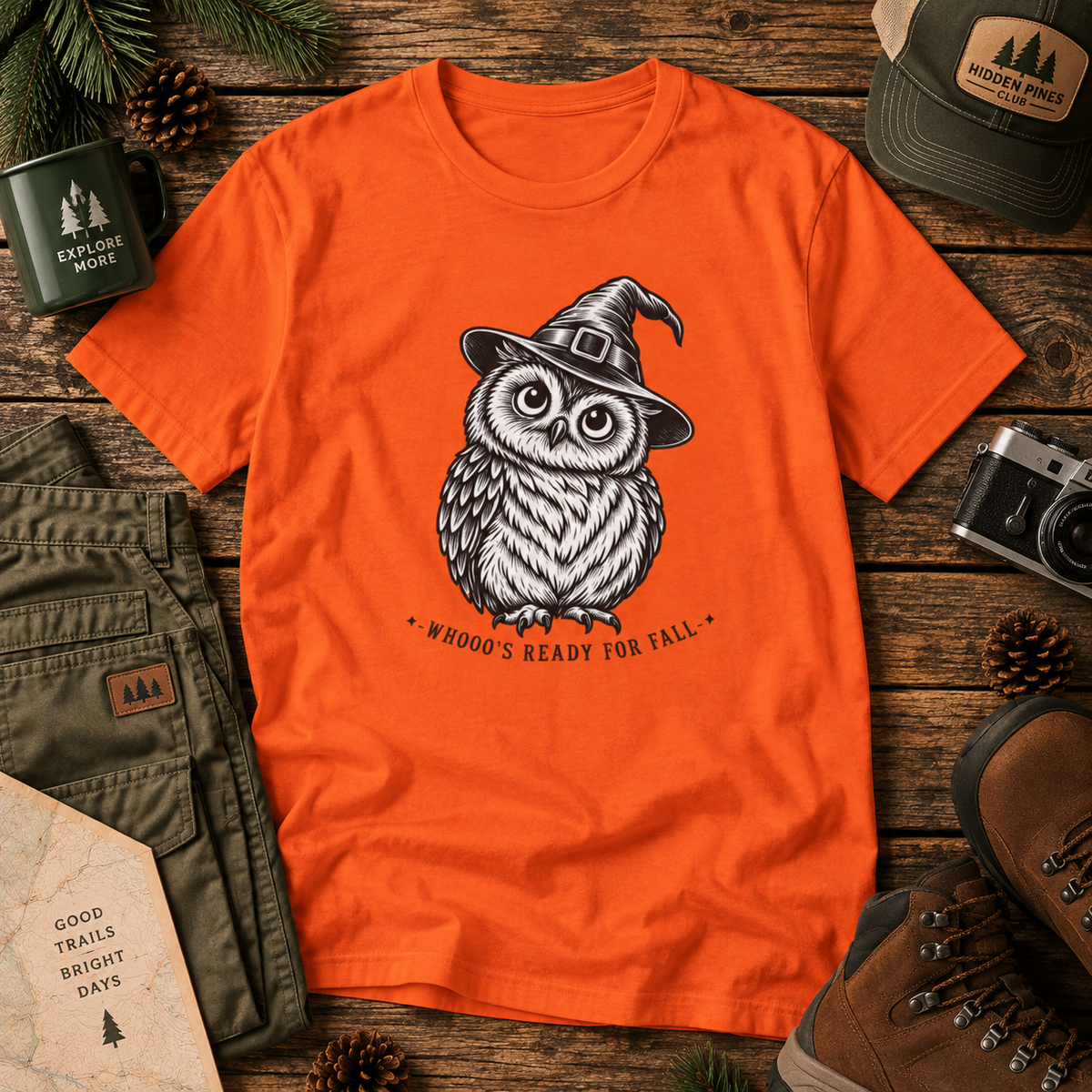 Witch Owl Halloween T-Shirt