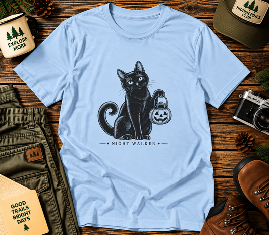Night Walker Black Cat T-Shirt