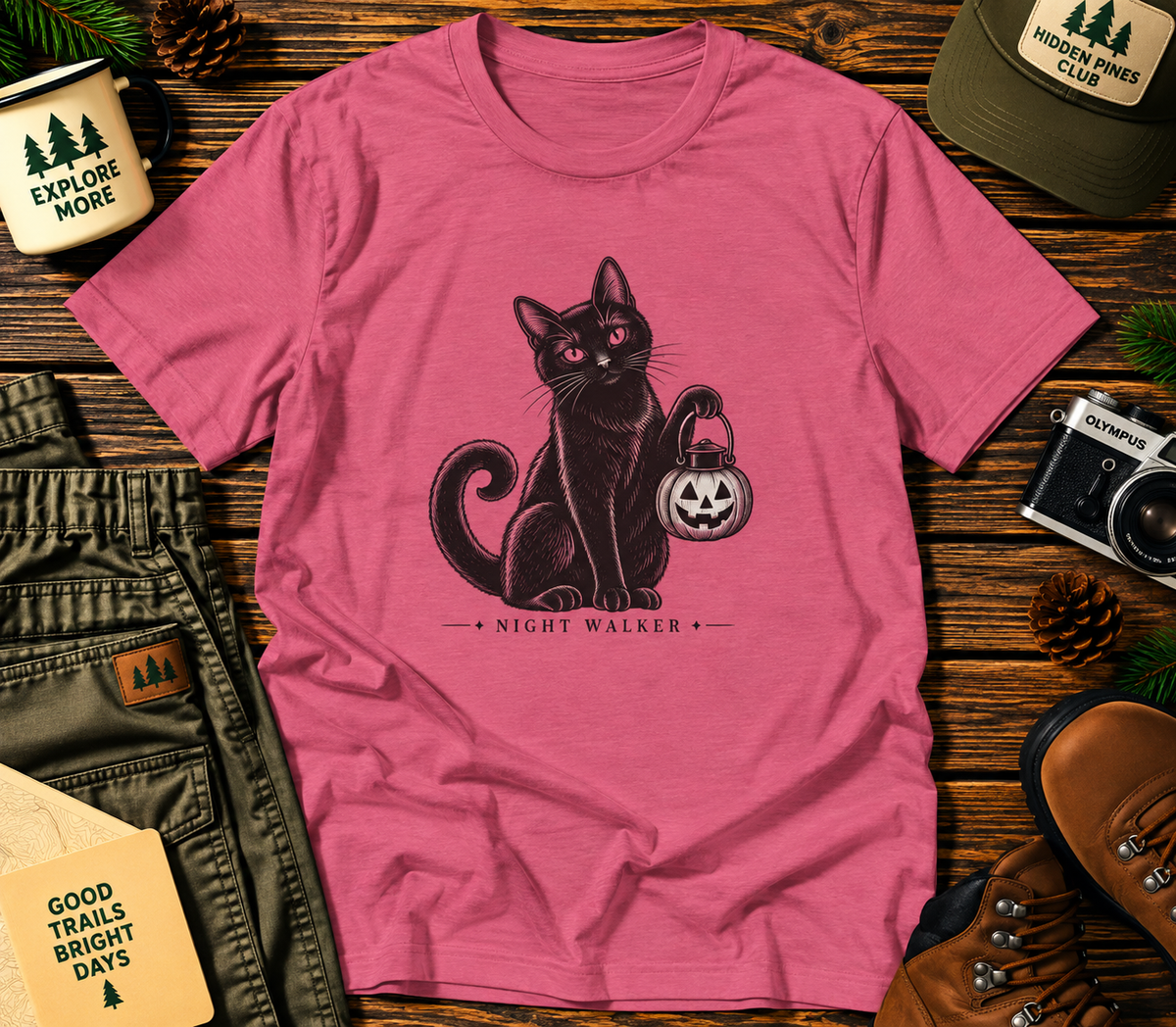 Night Walker Black Cat T-Shirt