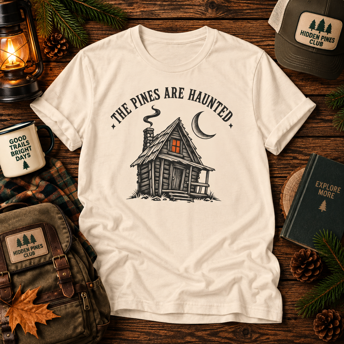 The Pines Are Haunted Cabin T-Shirt