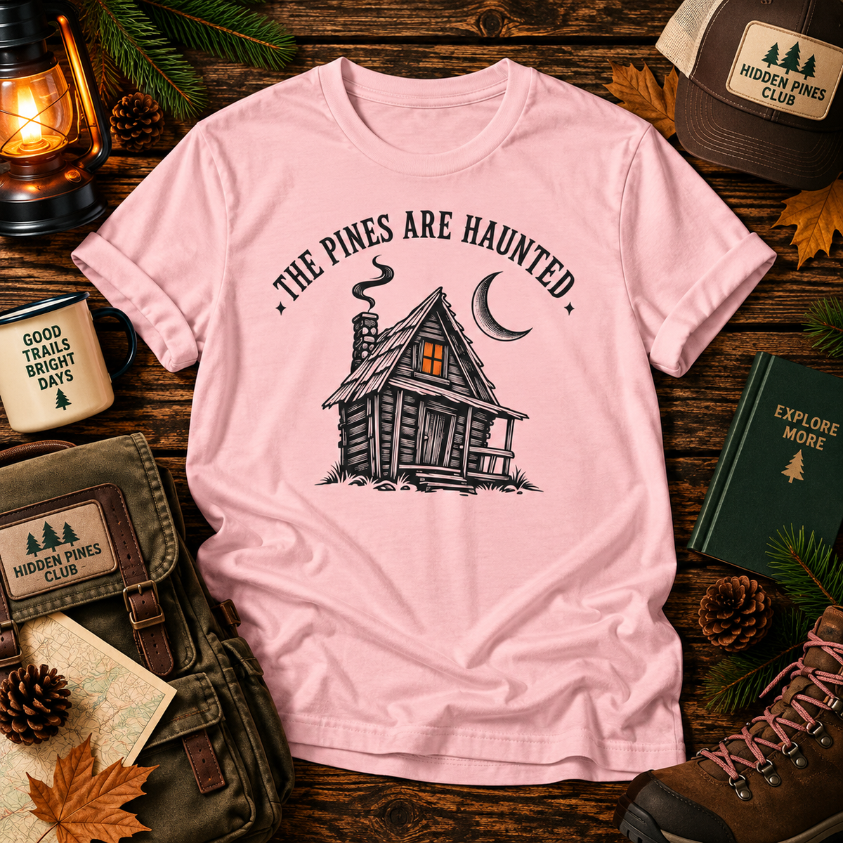 The Pines Are Haunted Cabin T-Shirt