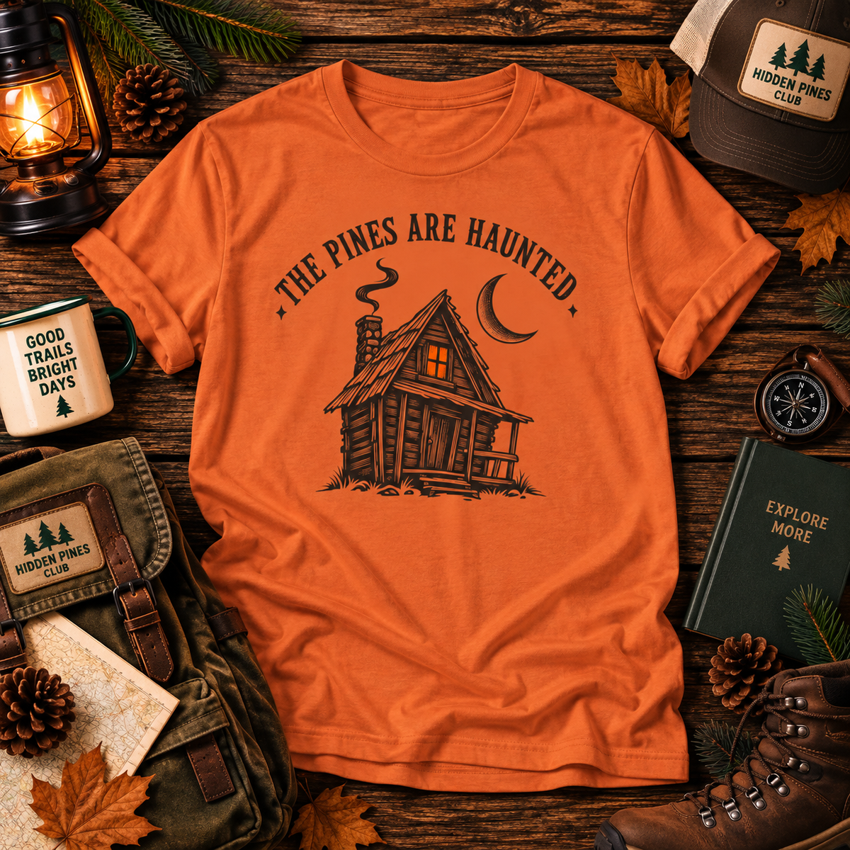 The Pines Are Haunted Cabin T-Shirt