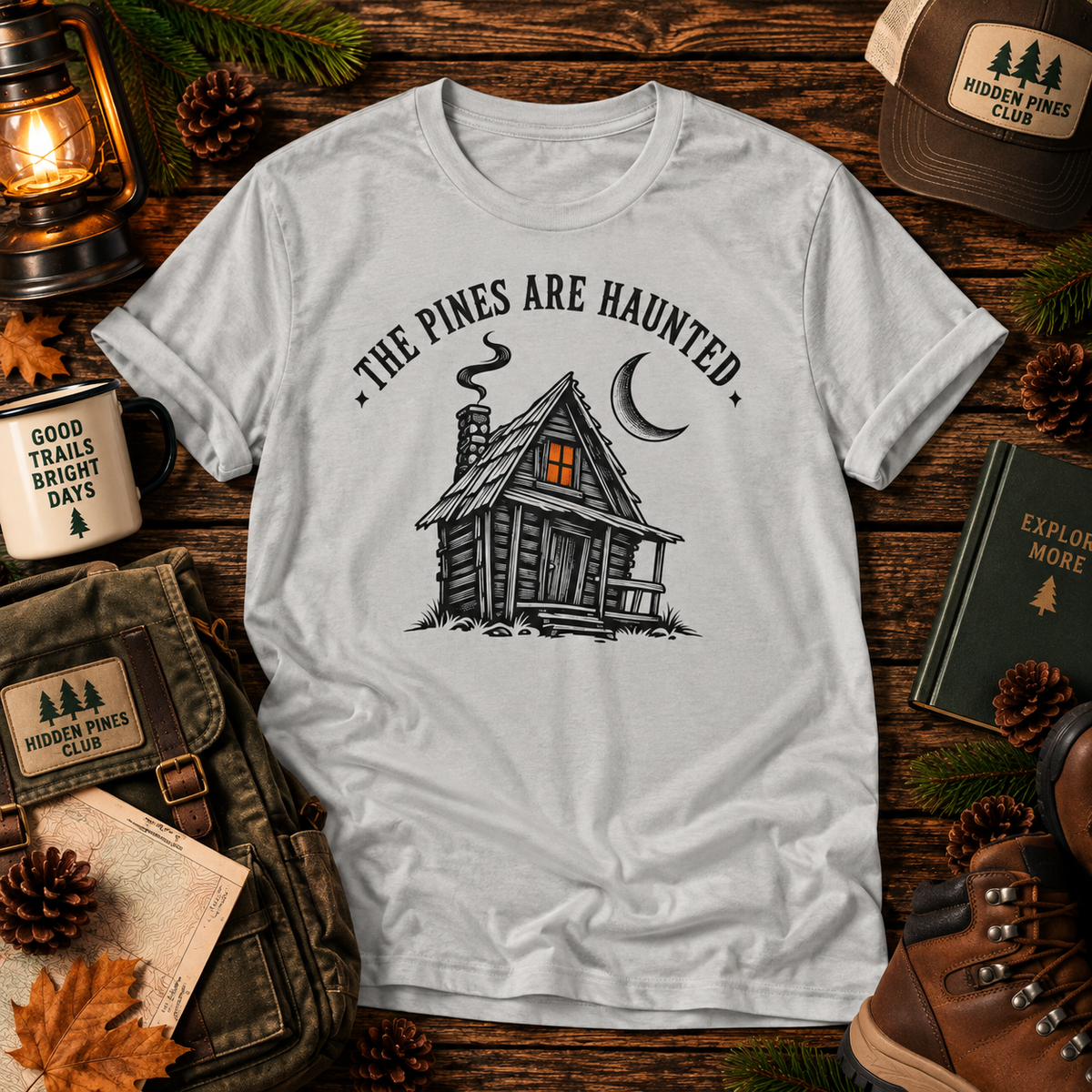 The Pines Are Haunted Cabin T-Shirt