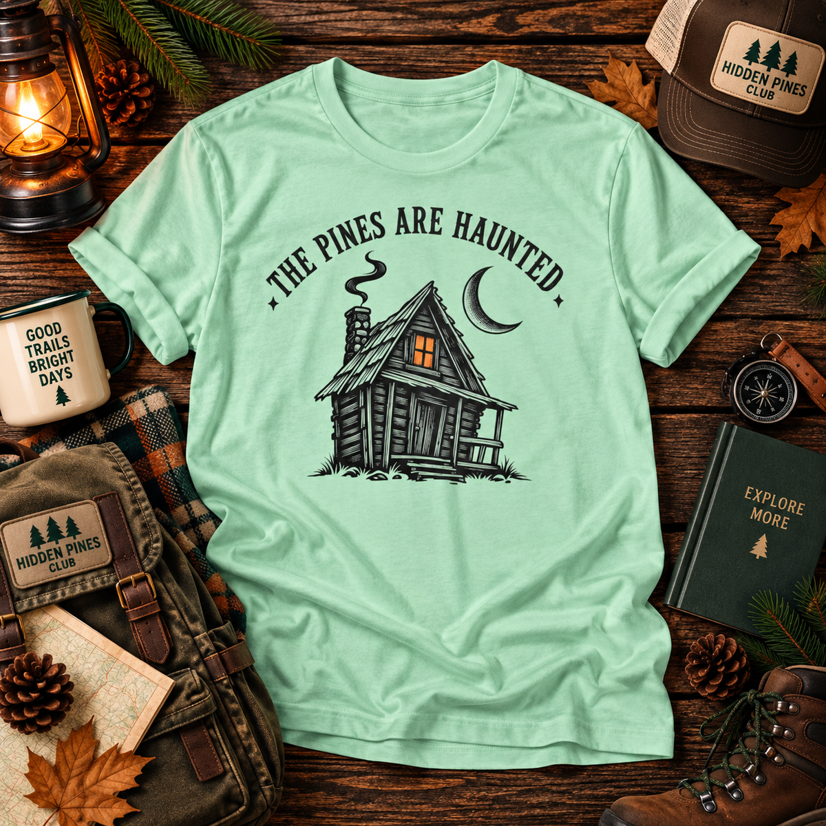 The Pines Are Haunted Cabin T-Shirt