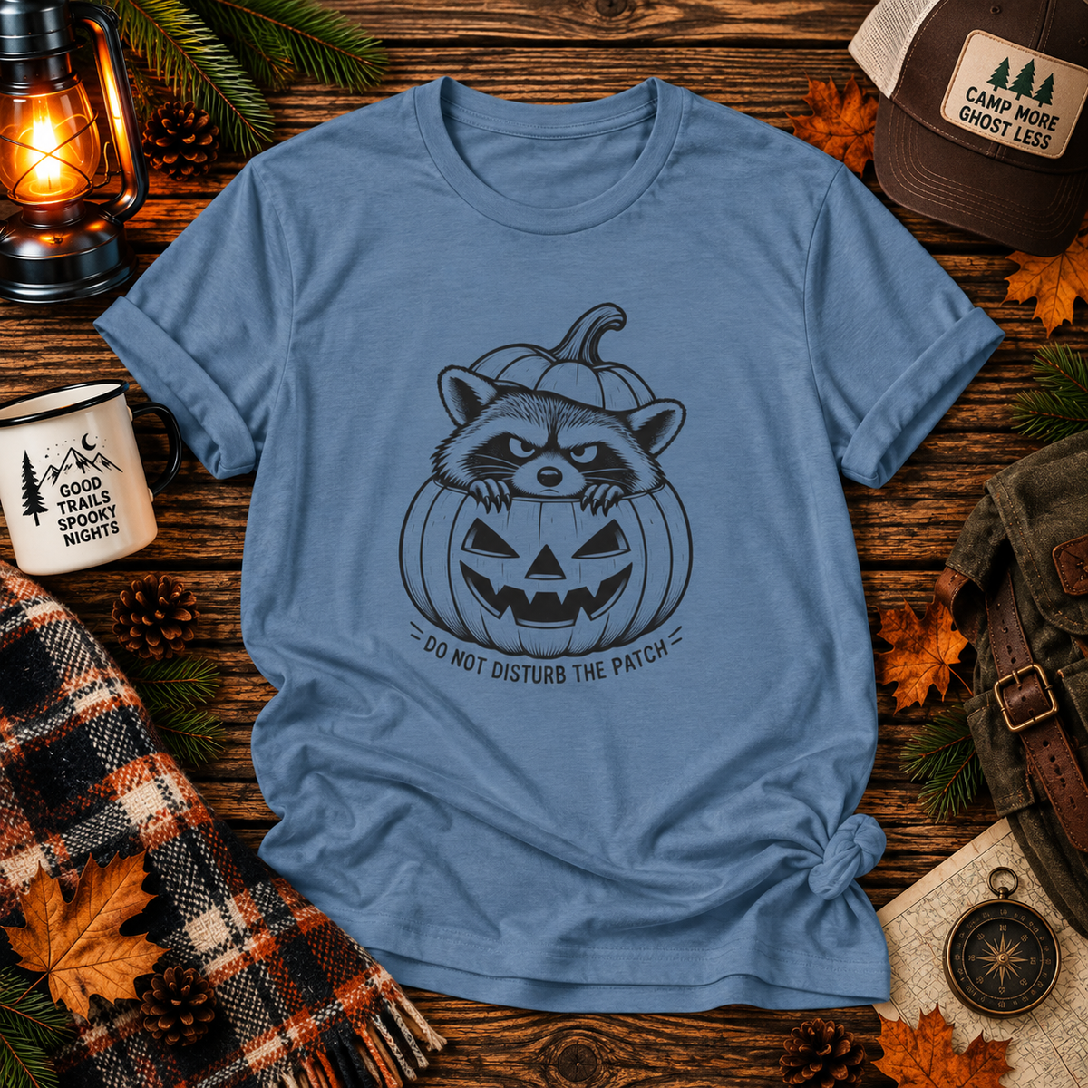 Grumpy Raccoon Pumpkin T-Shirt