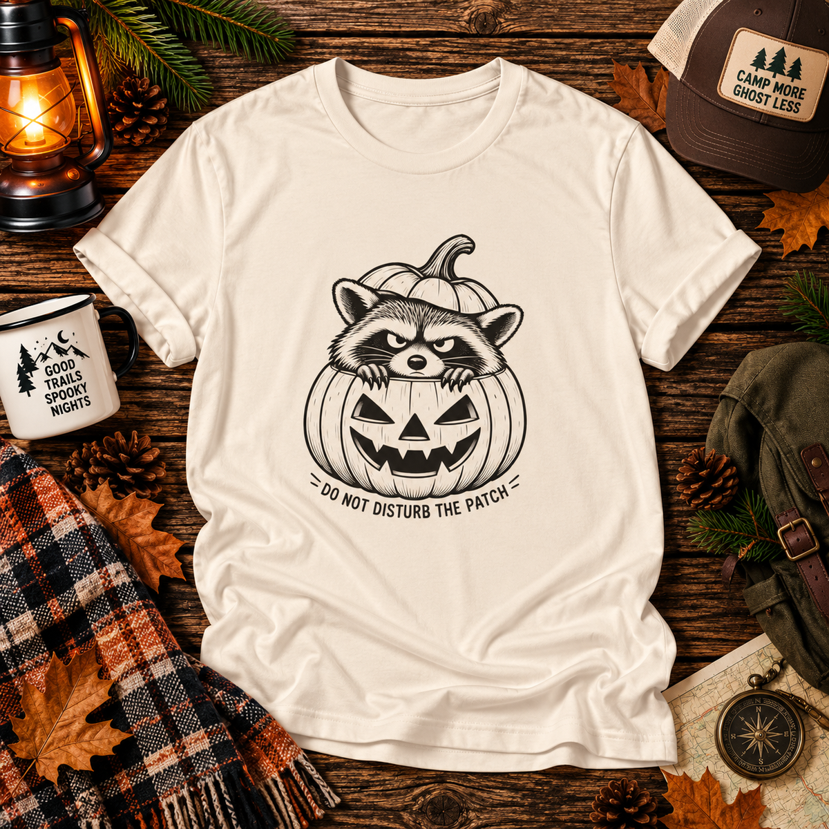 Grumpy Raccoon Pumpkin T-Shirt