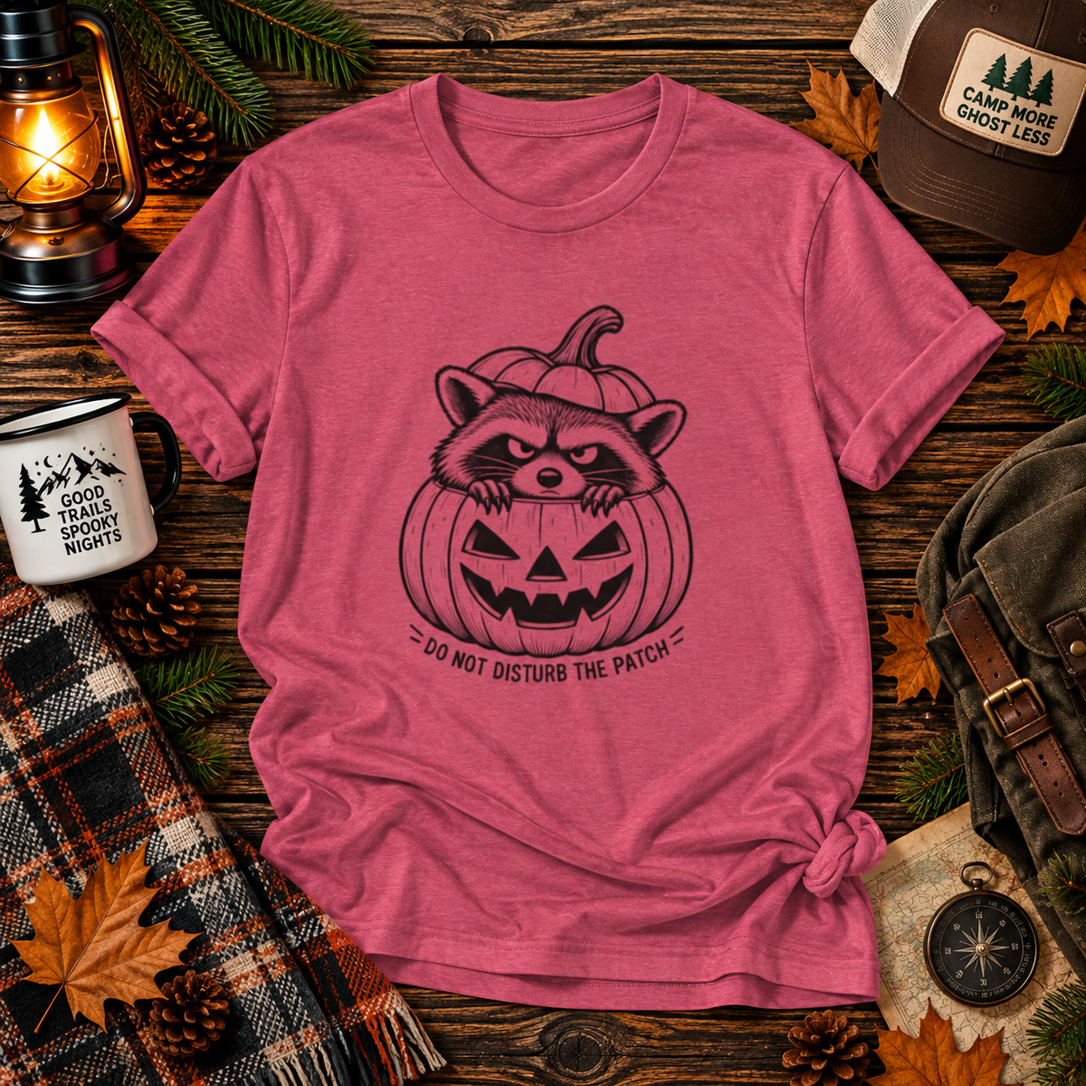 Grumpy Raccoon Pumpkin T-Shirt