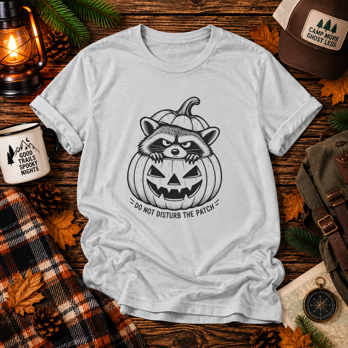 Grumpy Raccoon Pumpkin T-Shirt