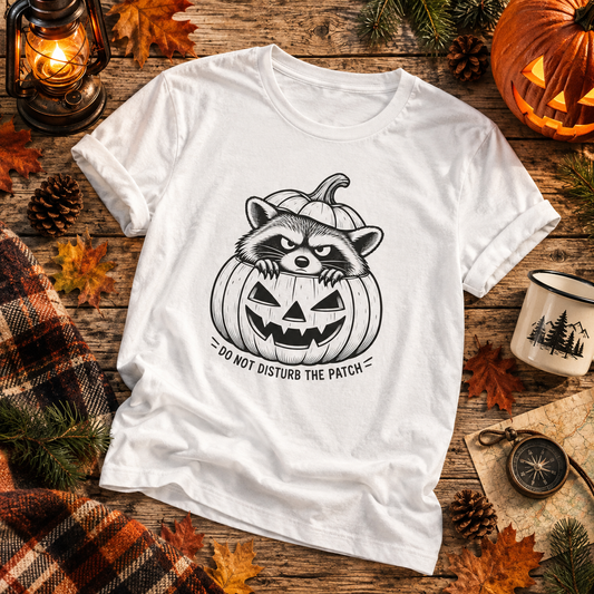 Grumpy Raccoon Pumpkin T-Shirt
