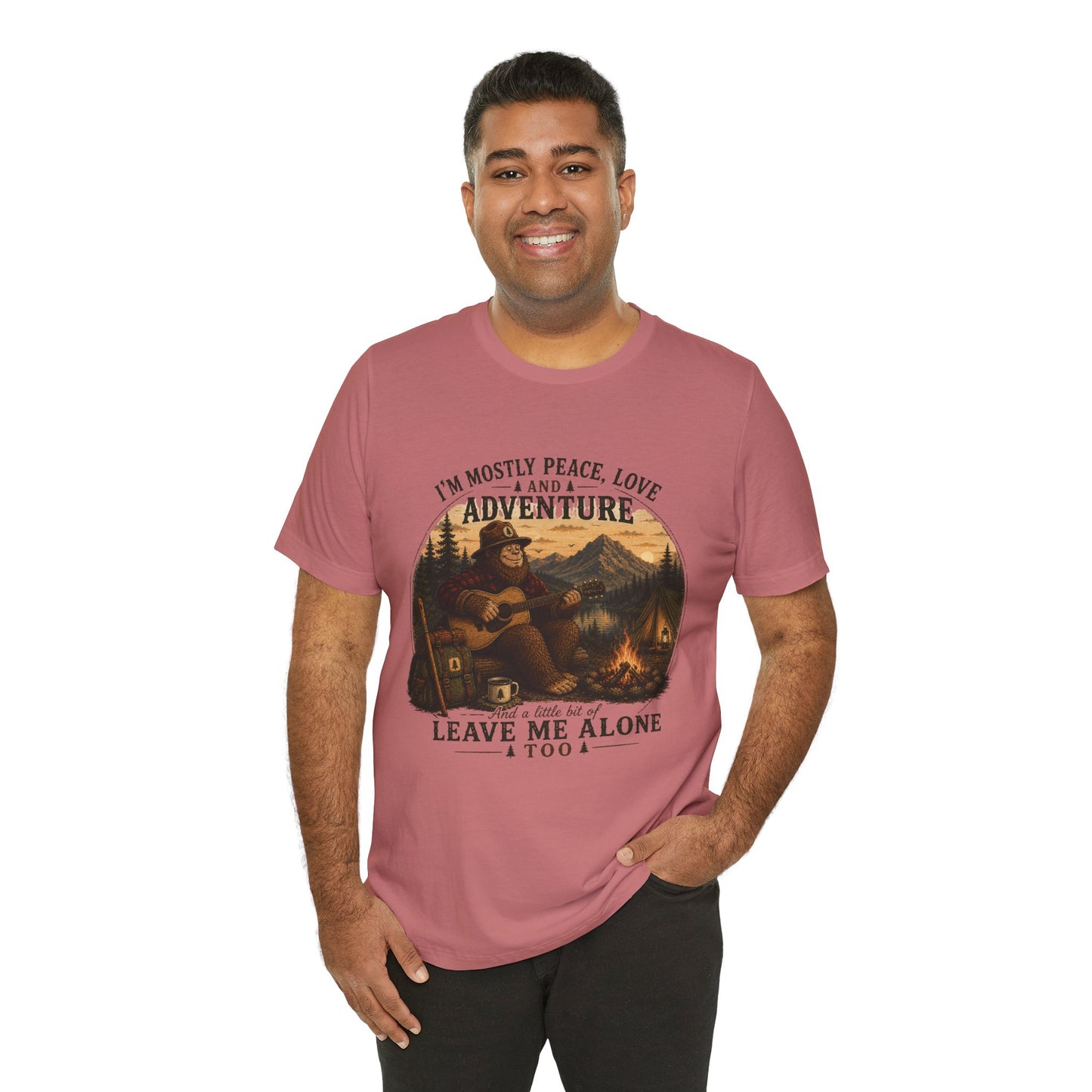 Mostly Peace, Love & Adventure Bigfoot Tee