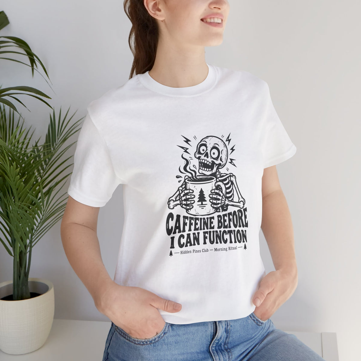 Caffeine Before Skeleton T-Shirt