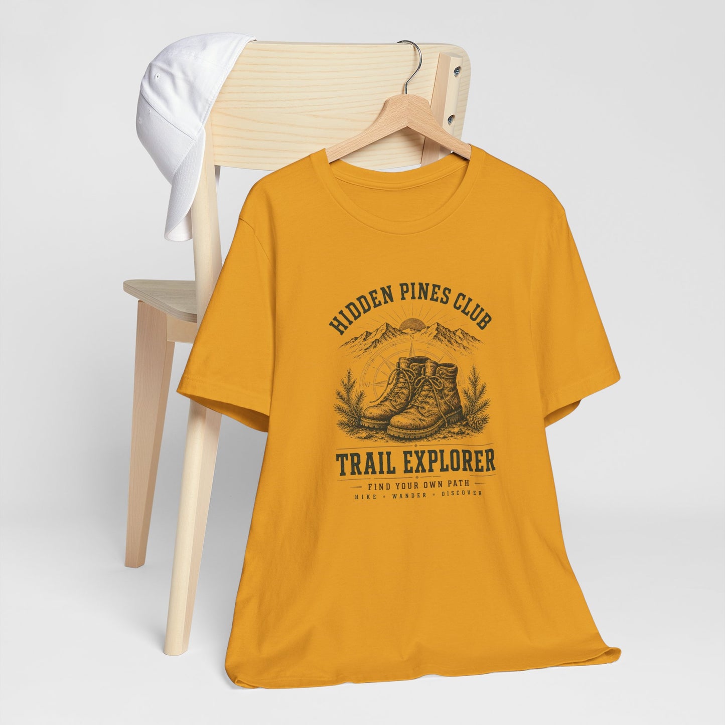 Trail Explorer Hiking T-Shirt | Vintage Outdoor Adventure Graphic Tee