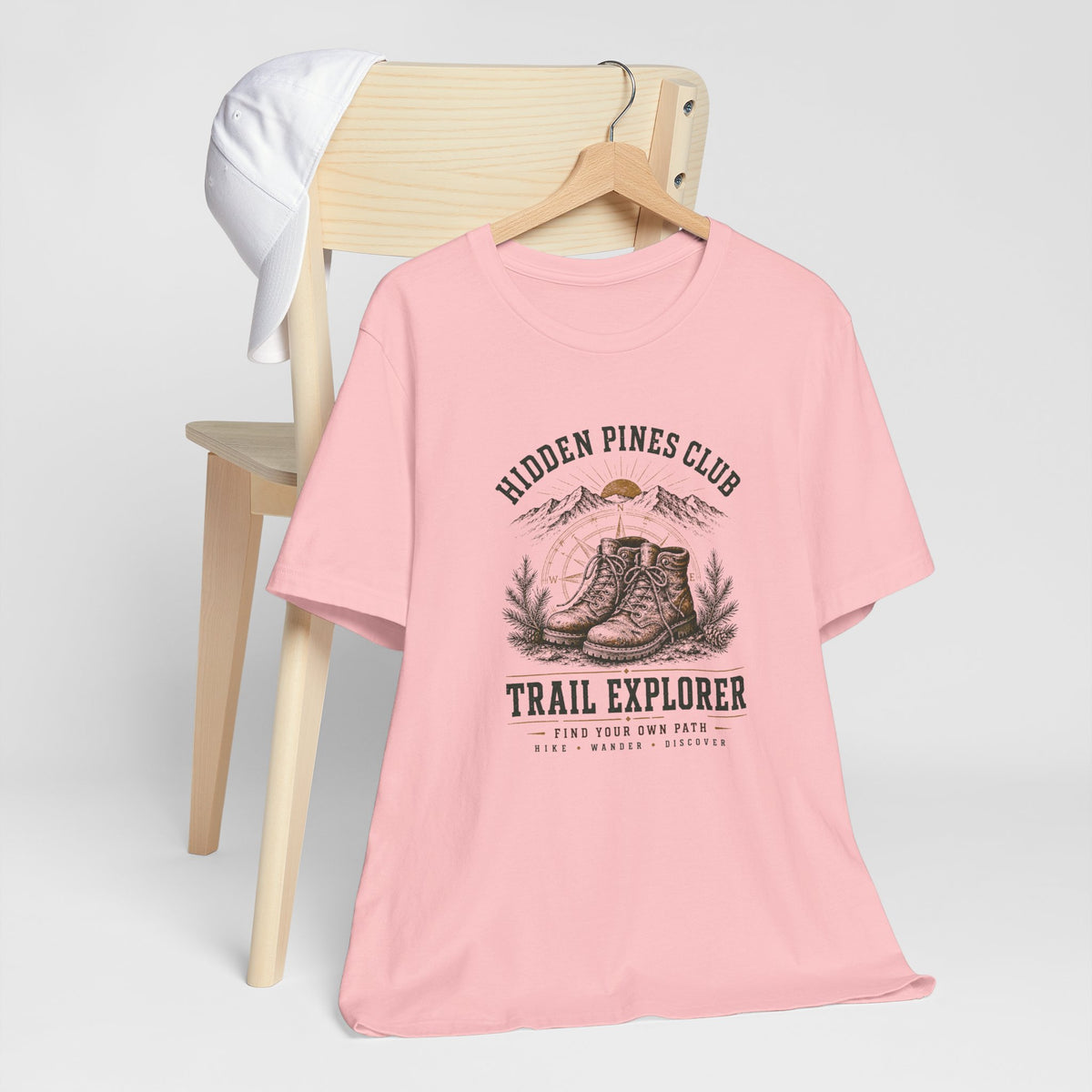Trail Explorer Hiking T-Shirt | Vintage Outdoor Adventure Graphic Tee