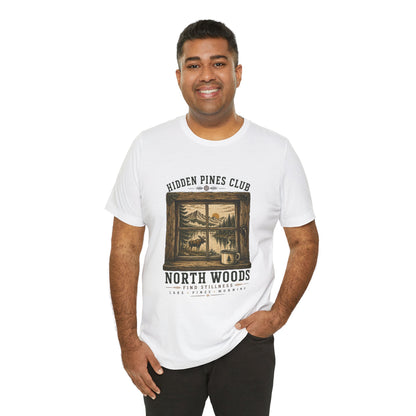 North Woods Vintage Outdoor T-Shirt | Cabin & Lake Nature Graphic Tee