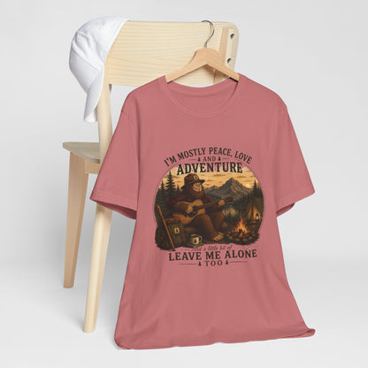 Mostly Peace, Love & Adventure Bigfoot Tee