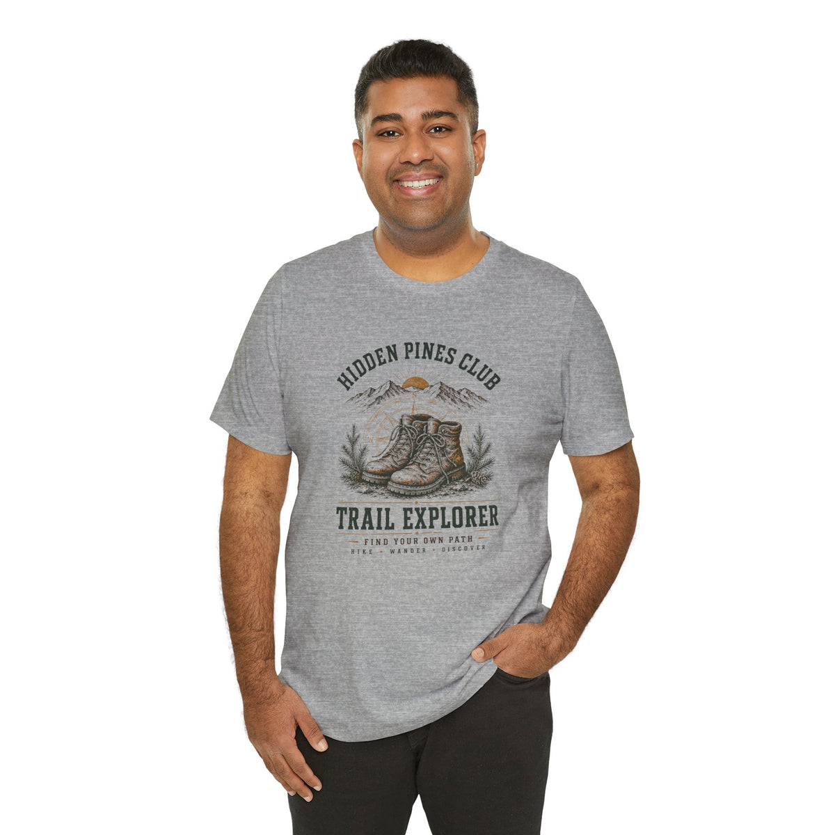 Trail Explorer Hiking T-Shirt | Vintage Outdoor Adventure Graphic Tee