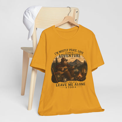 Mostly Peace, Love & Adventure Bigfoot Tee