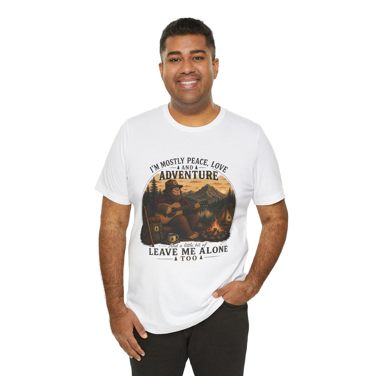 Mostly Peace, Love & Adventure Bigfoot Tee