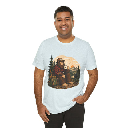 Morning Coffee Bigfoot T-Shirt | Vintage Camping & Hiking Tee