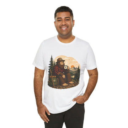 Morning Coffee Bigfoot T-Shirt | Vintage Camping & Hiking Tee