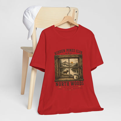 North Woods Vintage Outdoor T-Shirt | Cabin & Lake Nature Graphic Tee
