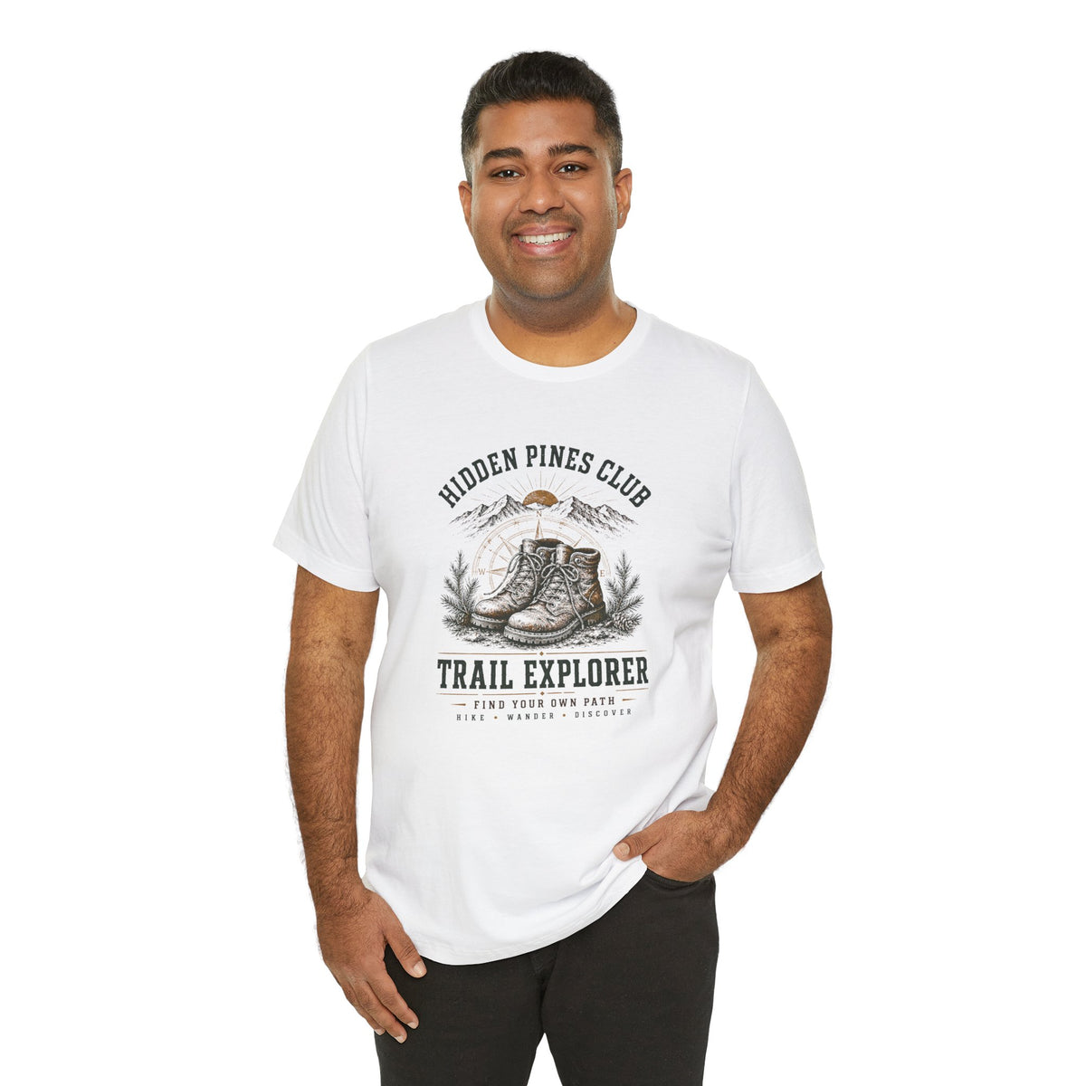 Trail Explorer Hiking T-Shirt | Vintage Outdoor Adventure Graphic Tee