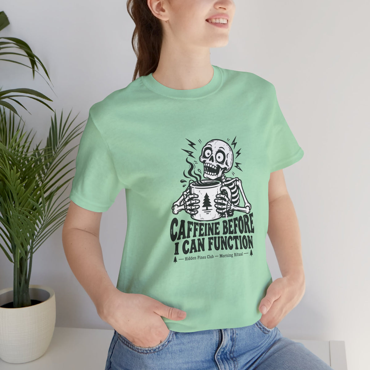 Caffeine Before Skeleton T-Shirt