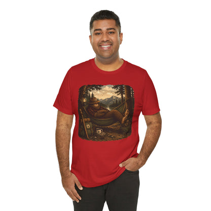 Relaxing Bigfoot Camping T-Shirt | Vintage Nature Adventure Tee