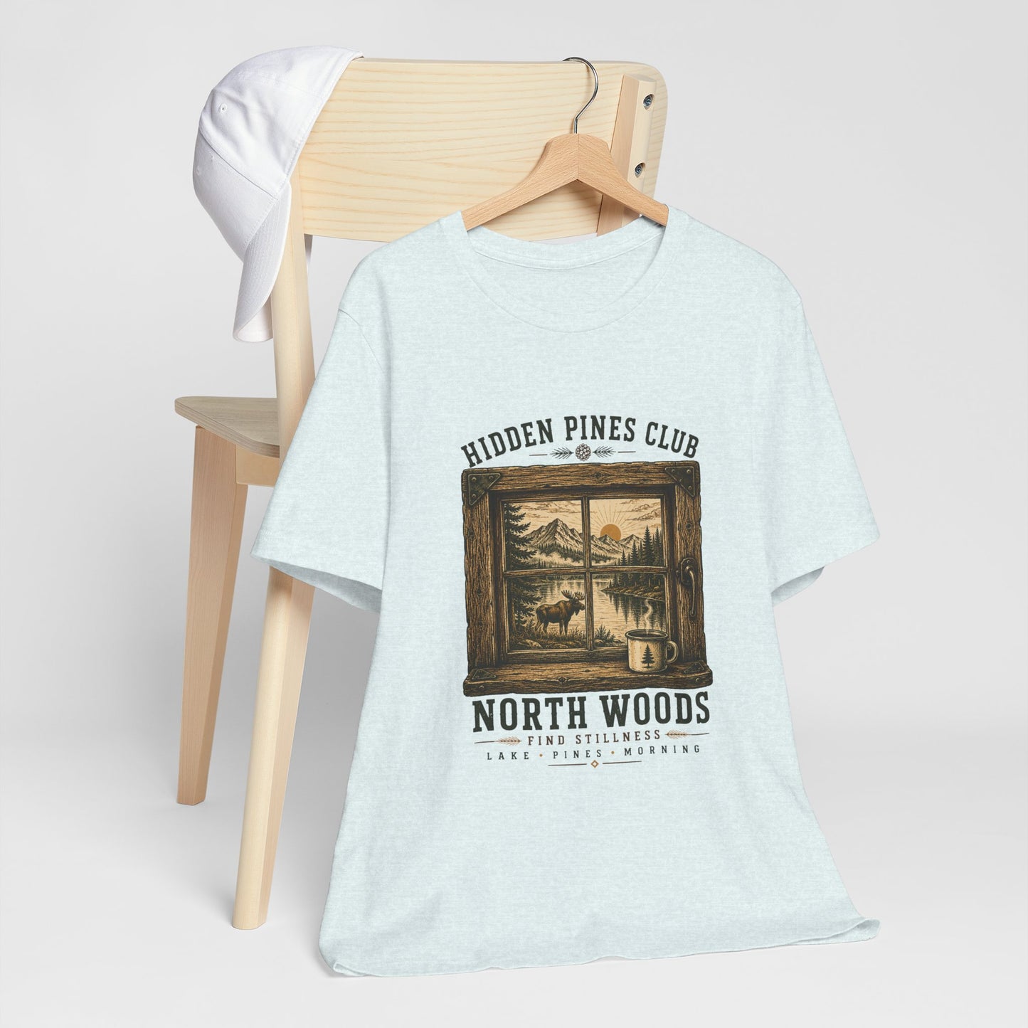 North Woods Vintage Outdoor T-Shirt | Cabin & Lake Nature Graphic Tee