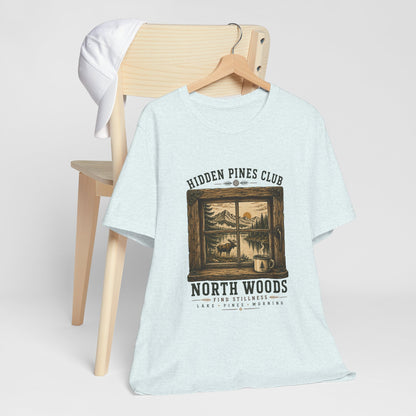 North Woods Vintage Outdoor T-Shirt | Cabin & Lake Nature Graphic Tee